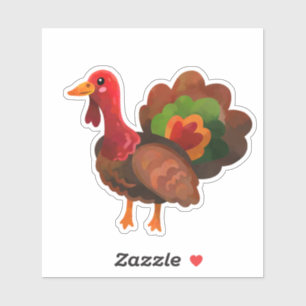 Sticker Turquie de Thanksgiving branché