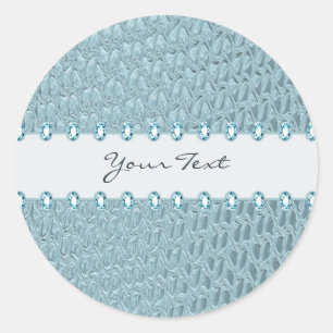 Sticker Turquoise élégant décoratif classique rond