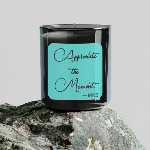 Sticker Turquoise Initiales et affirmation positiv