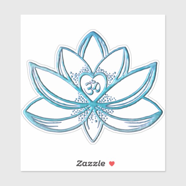 Sticker Turquoise Lotus  (Feuille)
