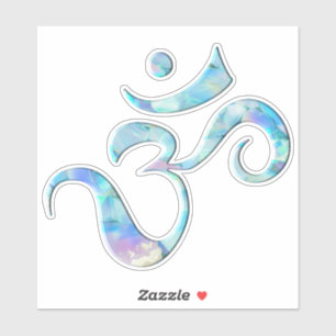 Sticker Turquoise Marbré Om