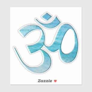 Sticker Turquoise Om