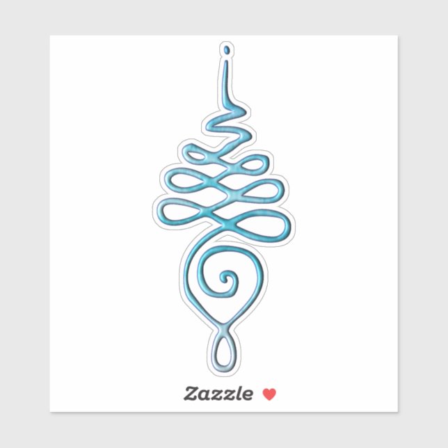 Sticker Turquoise Unalome  (Feuille)