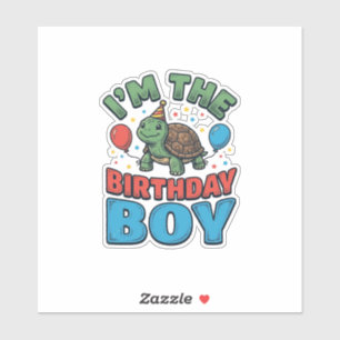 Sticker Turtle garçon d'anniversaire conception de chemise