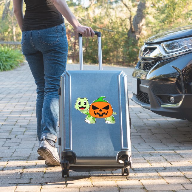 Sticker Turtle Halloween Pumpkin Classic T-Shirt (Valise Insitu)