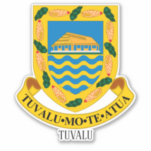 Sticker Tuvalu National Armoiries Patriotique