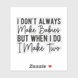 Sticker Twins Maman, Twins Papa, Funny Parent of Twins