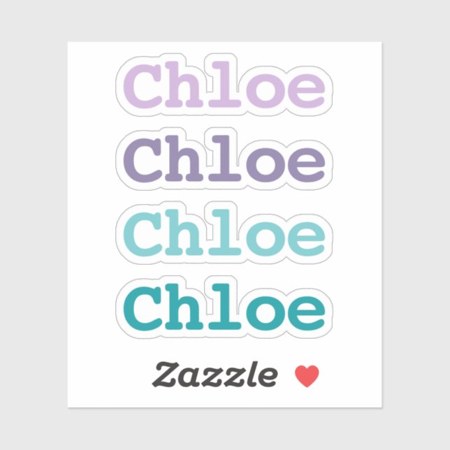 Sticker Type de couleur de dégradé Turquoise et pourpre No (Feuille)