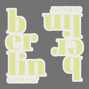 Sticker Typographie allemande de Berlin