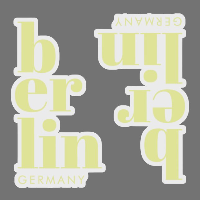 Sticker Typographie allemande de Berlin (Créateur téléchargé)