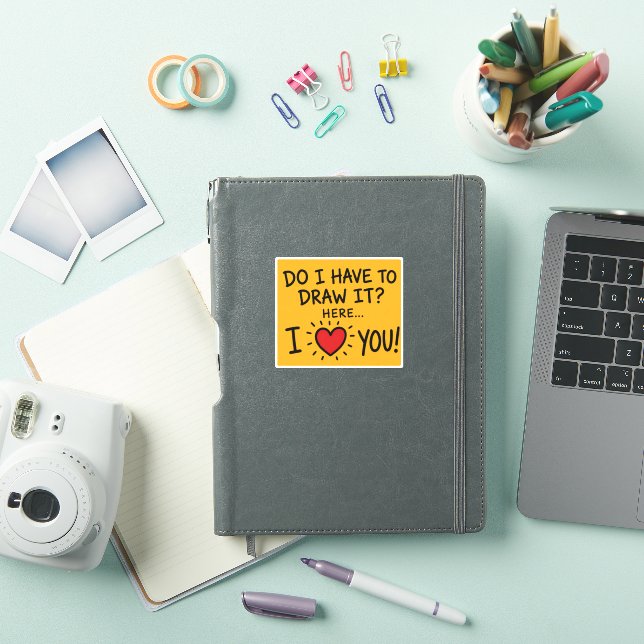 Sticker Typographie artistique romantique mignonne (Couverture iPad)