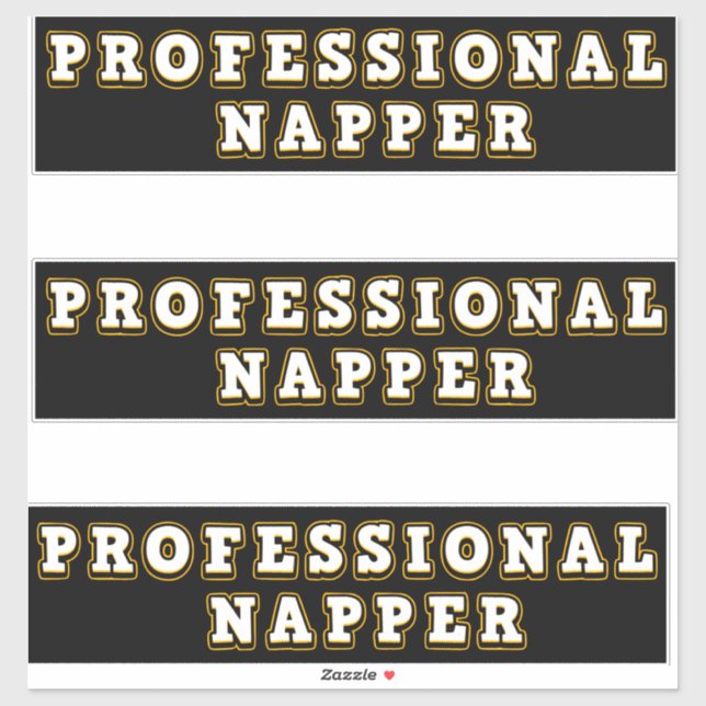 Sticker Typographie de dormeur professionnel (Feuille)
