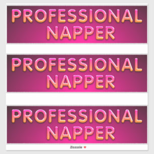 Sticker Typographie de dormeur professionnel