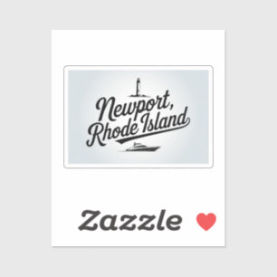 Sticker Typographie de Newport, Rhode Island