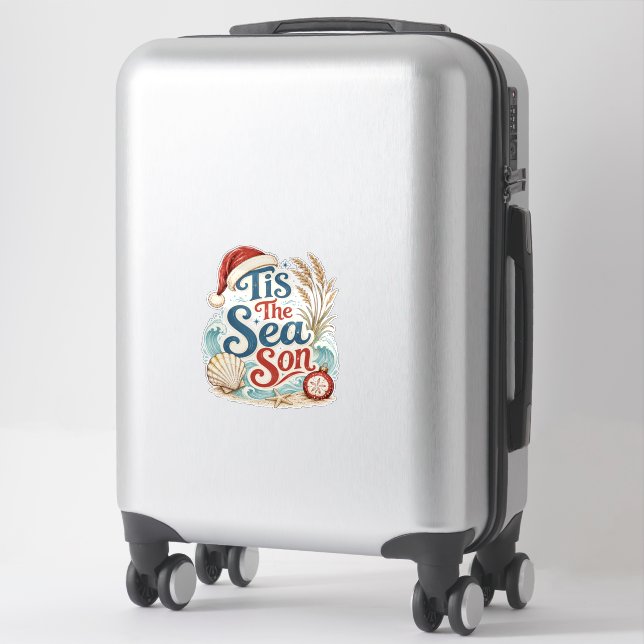 Sticker Typographie de Noël Côtière C'est la Saison de la  (Sur valise)