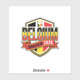 Sticker Typographie de pays gras de football de Belgique 2