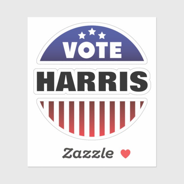 Sticker Typographie d'étoiles et de stries du vote - Élect (Feuille)