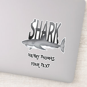 Sticker Typographie Whimsical Simple Modern Shark Bite