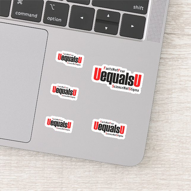 Sticker U = U - VIH indétectable - Science pas Stigmatisme (Détail)