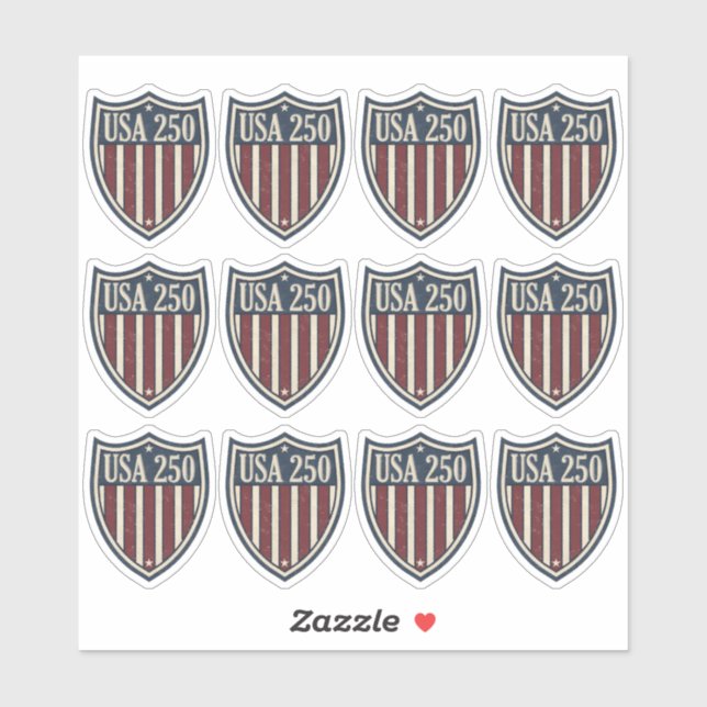 Sticker UA 250 American Shield Motif ID1301 (Feuille)
