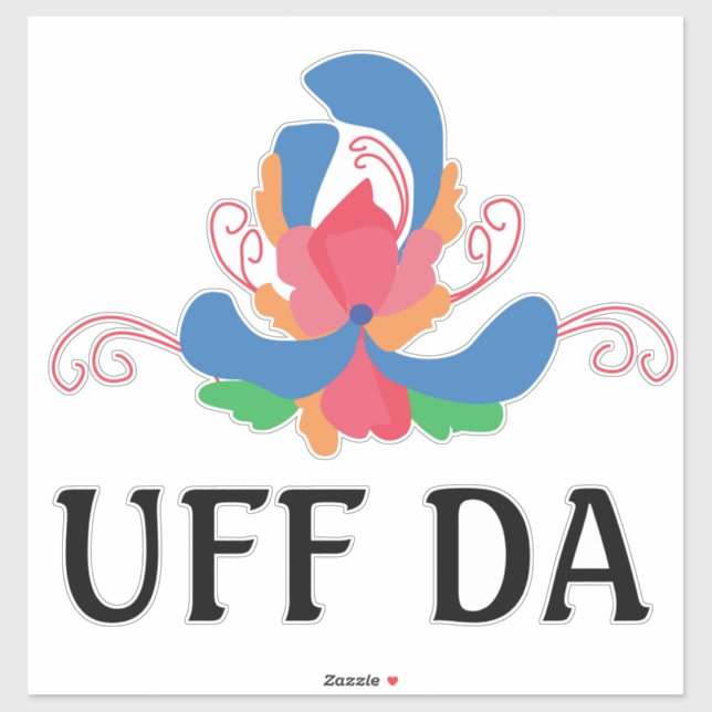 Sticker UFF DA peinture moderne (Feuille)