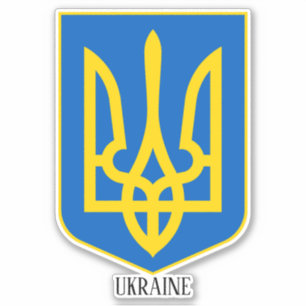 Sticker Ukraine Armoiries Nationales Patriotique