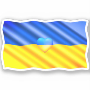 Sticker Ukraine couleurs drapeau ukrainien