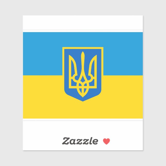 Sticker Ukraine, drapeau ukrainien (Feuille)