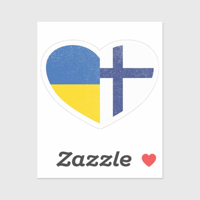 Sticker Ukraine Finlande Finlande Finlande Finlande Drapea (Feuille)