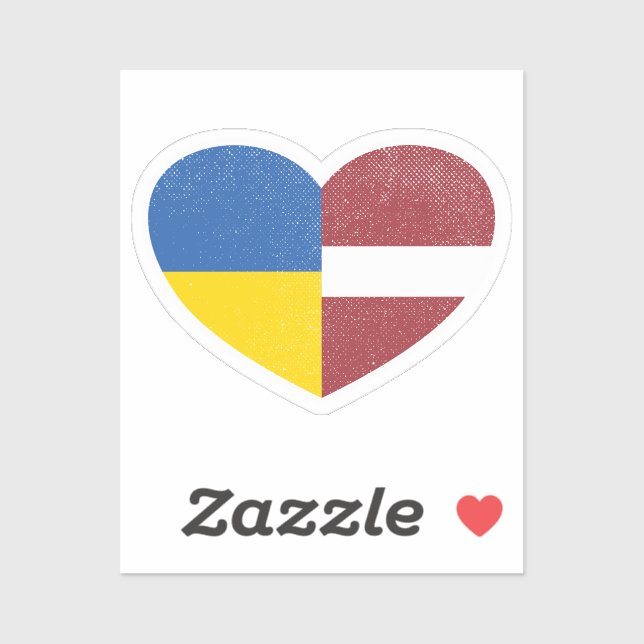 Sticker Ukraine Lettonie Lettonie Lettonie Lettonie Drapea (Feuille)