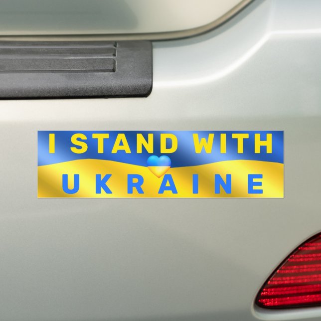 Sticker Ukraine pare-chocs drapeau ukrainien (En voiture)