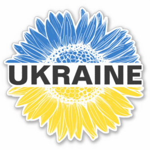 Sticker Ukraine Sunflower Soutien Solidarité Ukraine