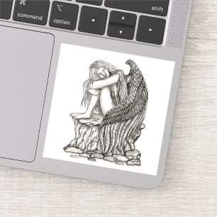 Sticker Un ange endormi sur la pierre