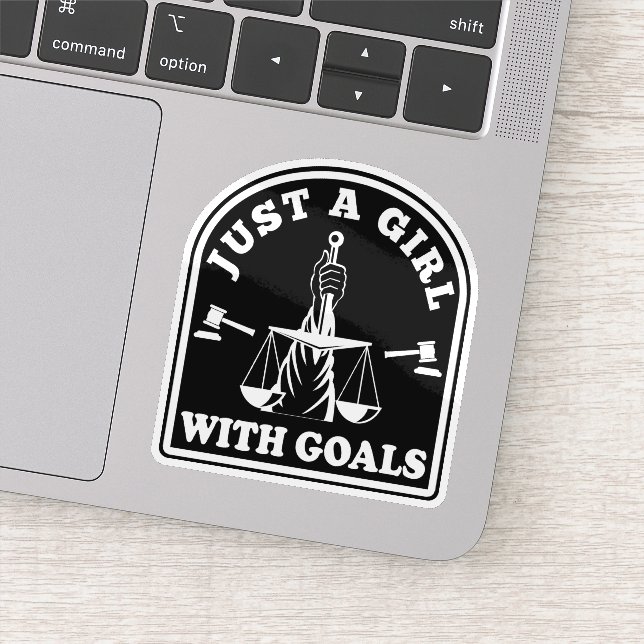 Sticker Un Avocat Étudiant Drôle Juste Une Fille Avec Des  (Détail)