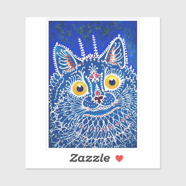 Sticker Un chat dans le style gothique par Louis Wain  (Feuille)
