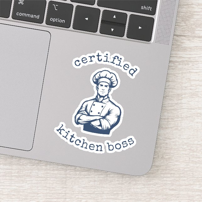 Sticker Un chef au style de bande dessinée en couleur de l (Détail)