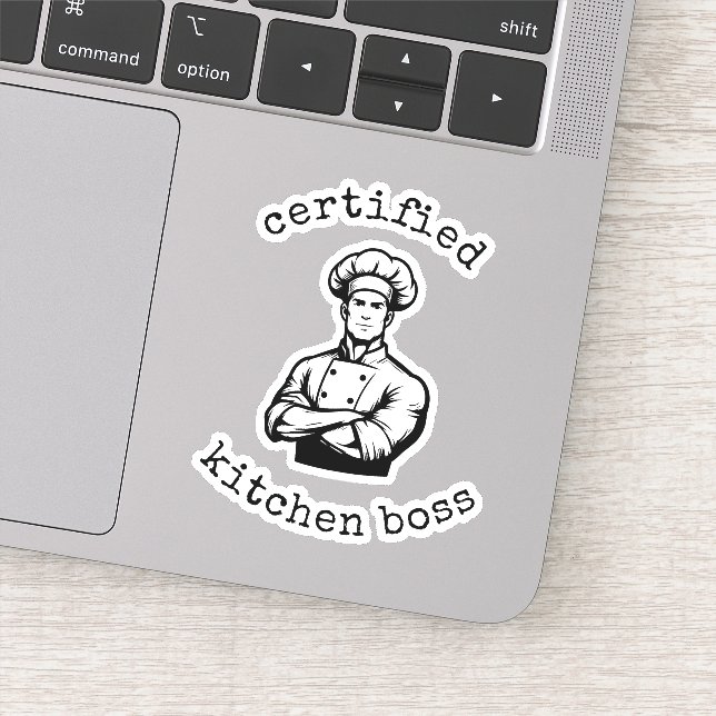 Sticker Un chef élégant dans un style de bande dessinée mo (Détail)