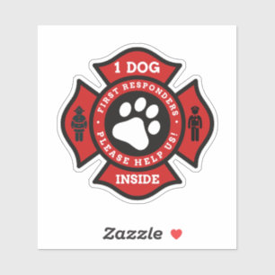 Sticker Un chien à l'intérieur d'un animal de compagnie Al