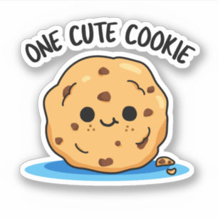 Sticker Un Cute Cookie Funky Food Pun