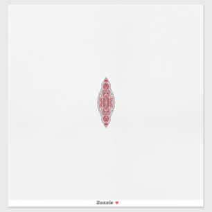 Sticker un design de motif rouge et blanc