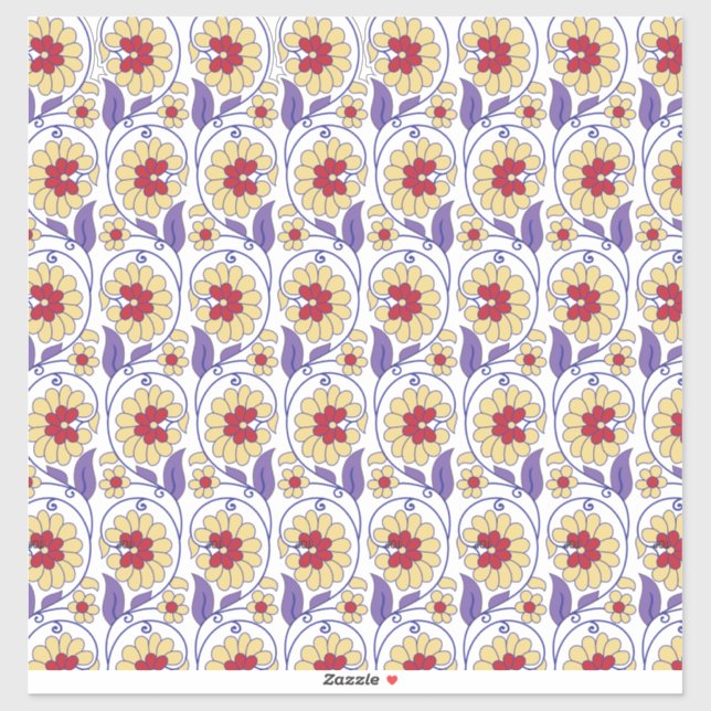 Sticker Un design dynamique avec création jaune et orange (Feuille)