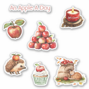 Sticker Un fruit pomme par jour