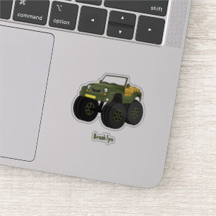 Sticker Un Green Monster truck