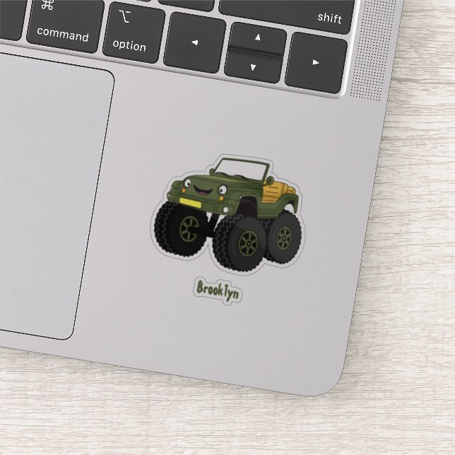 Sticker Un Green Monster truck (Détail)