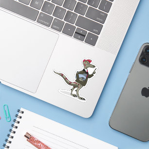 Sticker Un Greffier De Caricature Iguanodon.
