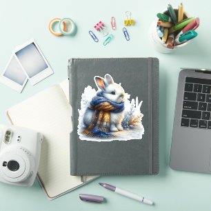 Sticker Un Hiver Cosy Souhaite À Un Lapin Spécial