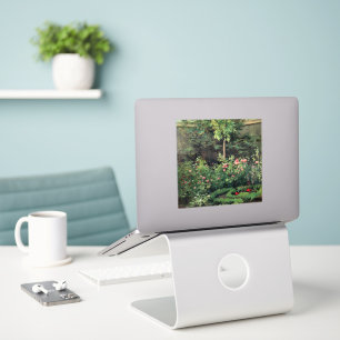 Sticker Un jardin de roses par Camille Pissarro,