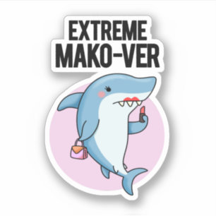 Sticker Un jeu de requin Mako Funny Mako extrême