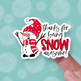 Sticker Un joli Snowman Pun Merci d'être un hiver merveill