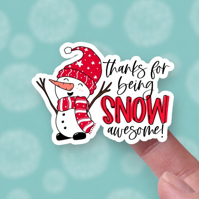 Sticker Un joli Snowman Pun Merci d'être un hiver merveill (Créateur téléchargé)